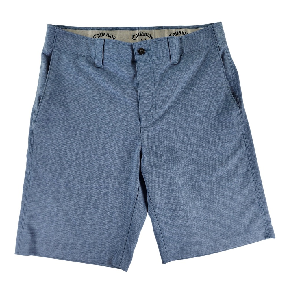 Callaway Golf Shorts Mens 32 Blue Performance Stretch Textured Polyester